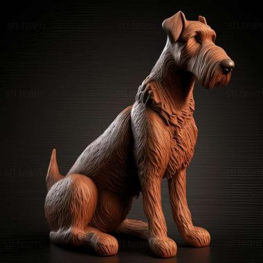 3D модель Эрдельтерьер собака (STL)